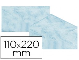 25 sobres 110x220mm. 90g/m² pergamino marmoleado azul